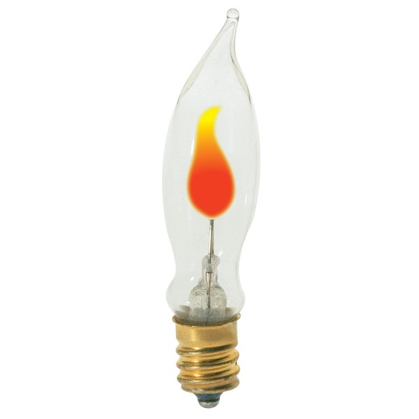 Satco S3661 Candelabra Bulb in Light Finish, 3.25 inches, UNKNOWN, Clear