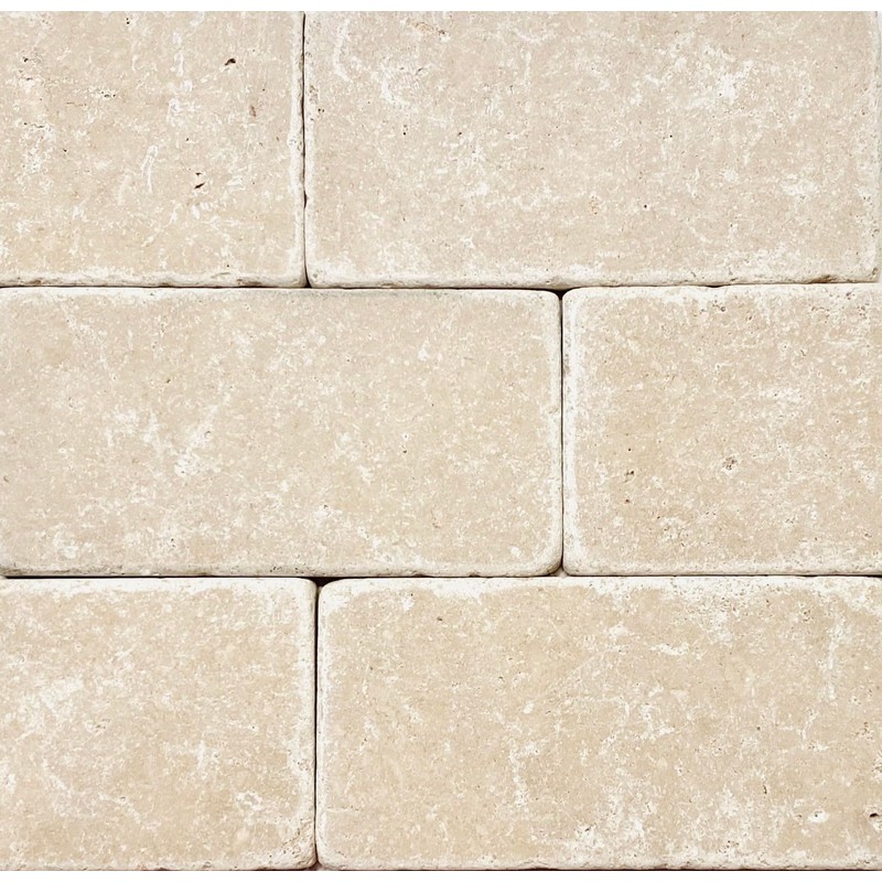 3x6 Light Travertine Tumbled Antiqued Wall Floor Natural Stone Tile