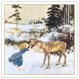 Vintage "Gerda and the Reindeer" Christmas Cards 5 Cards and Envelopes