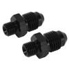 1 Pair AN4 to M8 Oil Cooler Fitting Adapter Black