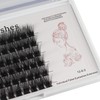 Bodermincer 72pcs 3D Effect Glue Bonded Mink Super Cluster Eyelash