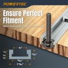 POWERTEC 32" Miter T Track w/T-Bar for Table Saw, Router