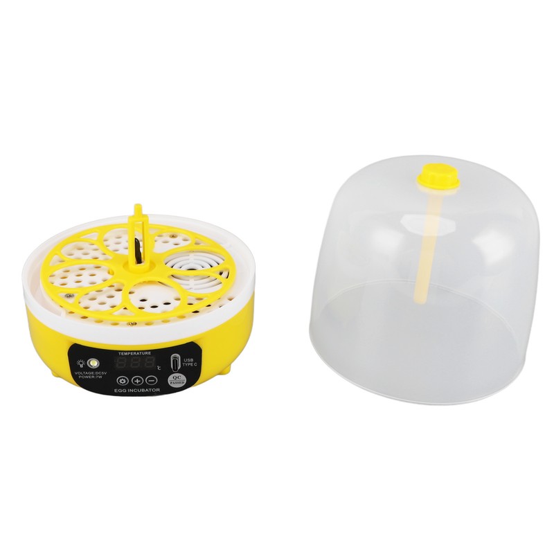 4 Eggs Incubator Temperature Humidity Control Visual Low Noise Energy