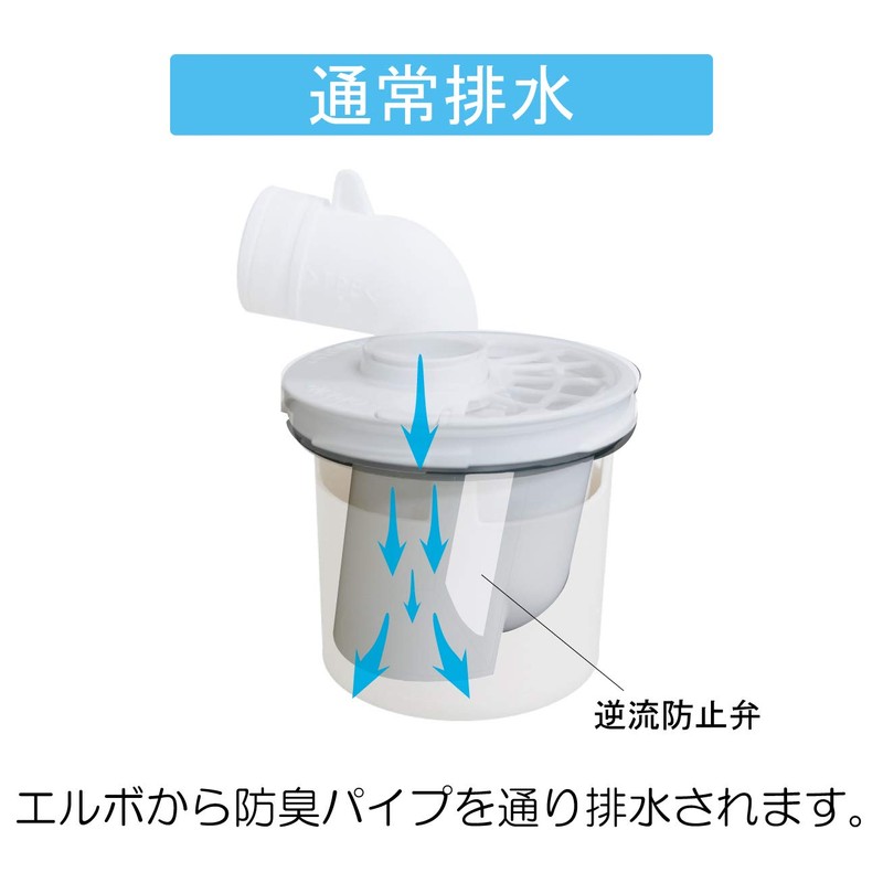 Miyako M44PEG 50 Horizontal Pull Trap with Foam Backflow Prevention