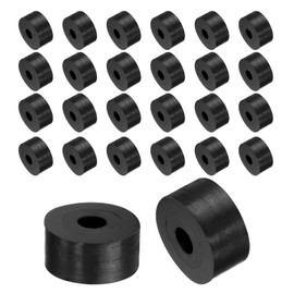 QUARKZMAN Pack of 36 Rubber Washers Rubber Spacer 20 mm Outer Diameter 6 mm Inner Diameter 10 mm Height Round Antivibration Spacer Rubber Bushings Grommets Thick Rubber Washers for Car Accessories