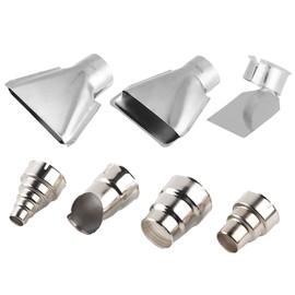 7 Pieces Hot Air Gun Nozzle Kit, Nozzle Set Steinel Hot Air Gun Attachment Nozzles Hot Air Nozzle Replacement Stainless Steel Hot Air Soldering Station for 1500-2000W 35-40 mm Heat Gun