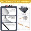 Pizza Peel Aluminum Pizzas Spatula (12 Inch), Joyfair Long Handle
