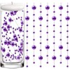 50 Pcs Pearl String for Floating Candles Centerpiece, Purple Faux