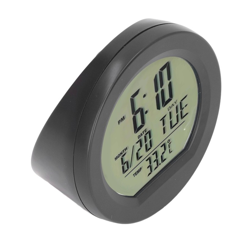 Car Digital Temperature Dashboard Clock Solar Powered Automatic Mini Car