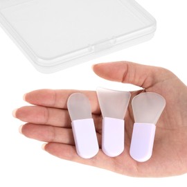 COMNICO 3PCS Silicone Face Mask Brushes Soft Facial Mud Mask Applicator Brush Hairless Makeup Spatula Mini Portable Beauty Tools Set for Moisturizers Clay BB CC Cream Body Lotion