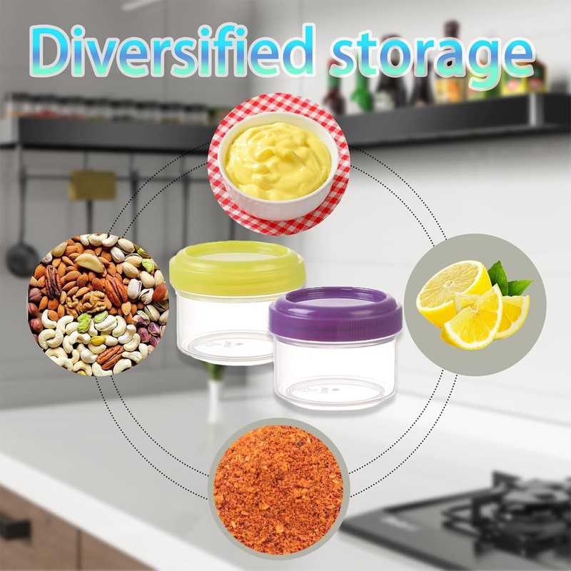 FYKZQWDS 8 Pcs Small Pots With Lids, Small Containers With