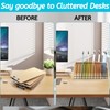Youeon Large Vertical Clipboard Holder, 12 Slots Wood and Metal