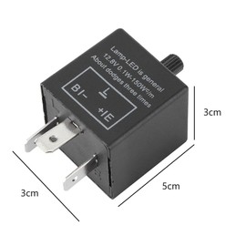 YFFSFDC Flasher Relay 12V 3 Pin Turn Signal Relay CF13 Flash Speed Adjustable LED Flasher Relay for Motorcycle