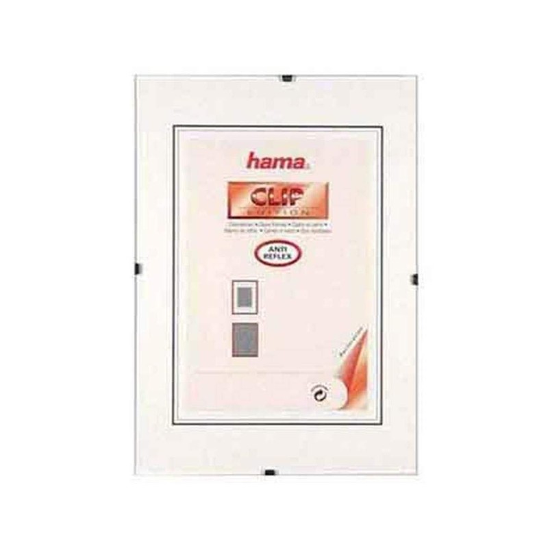 Hama Rahmenloser Bilderrahmen (Clip Fix, Anti-Reflex-Glas, 20 x 20 cm,