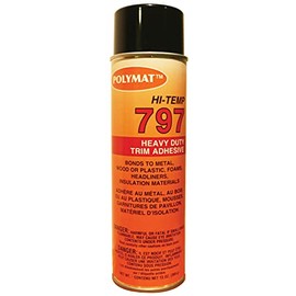 Polymat 797 Hi-Temp Spray Glue Adhesive Bonds POLYETHYLENE to Metal