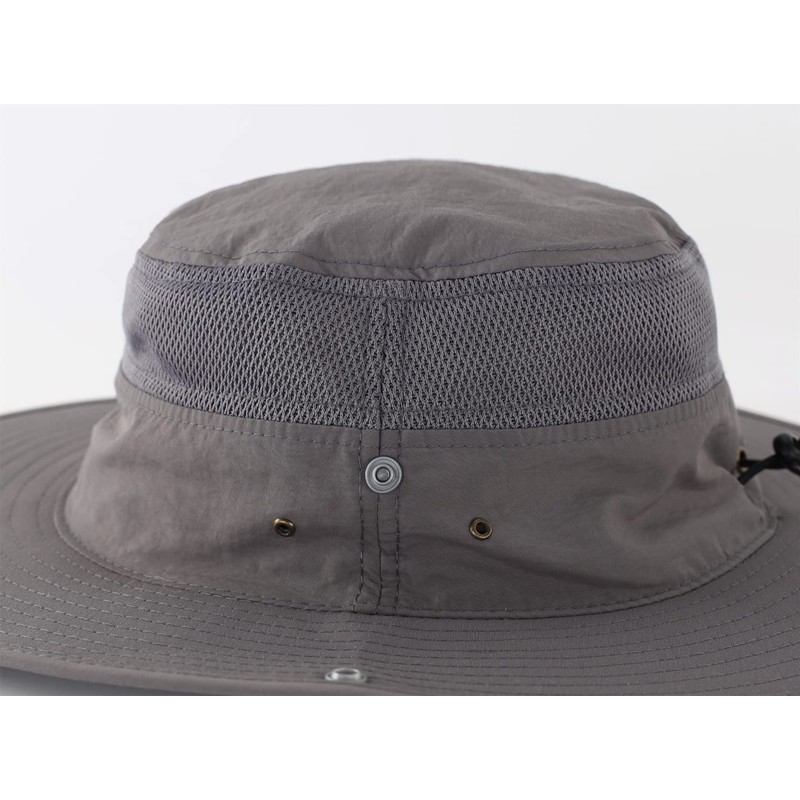 Connectile Unisex Outdoor Mesh Safari Hat, Solid, Wide Brim, UV