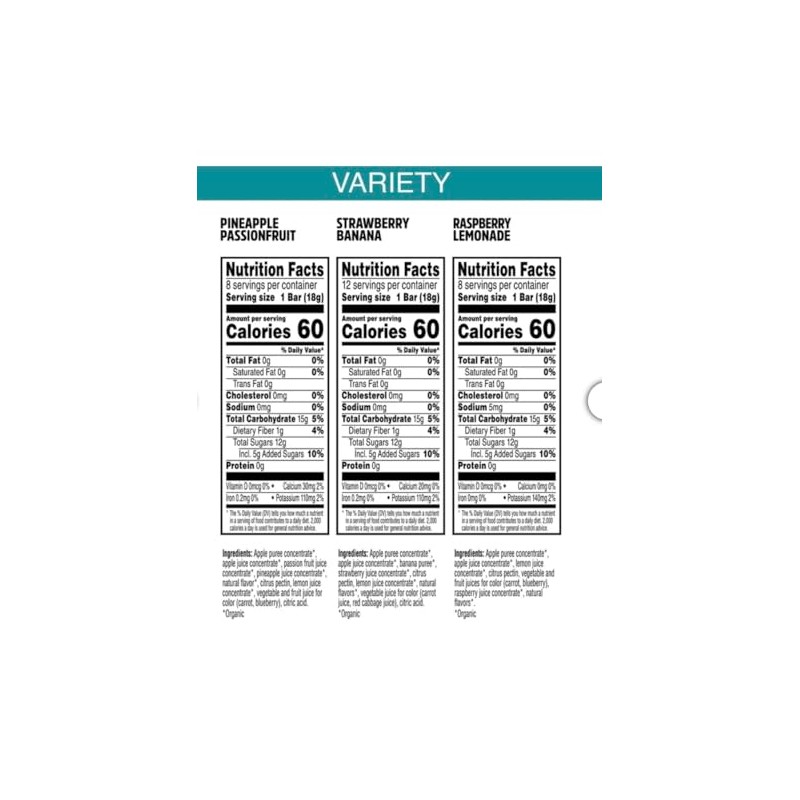 Pure Organic Layered Fruit Bars, Variety Pack, 0.63 oz, 28-count