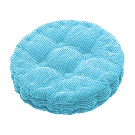 HomeMiYN Round Seat Cushions, EPE Foam Filled Indoor Chair Pad Cushions for Home, Office, Dining, Kitchen, Blue, 15.7'' x 15.7''
