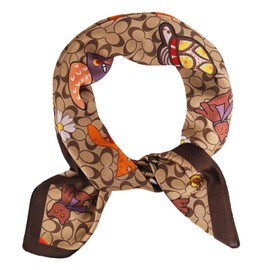 EXTREE Fashion Silky Satin Headscarf for Women Girls: Exquisite Pattern Lightweight Silk Graceful Scarfs 27.5 x 27.5 inches