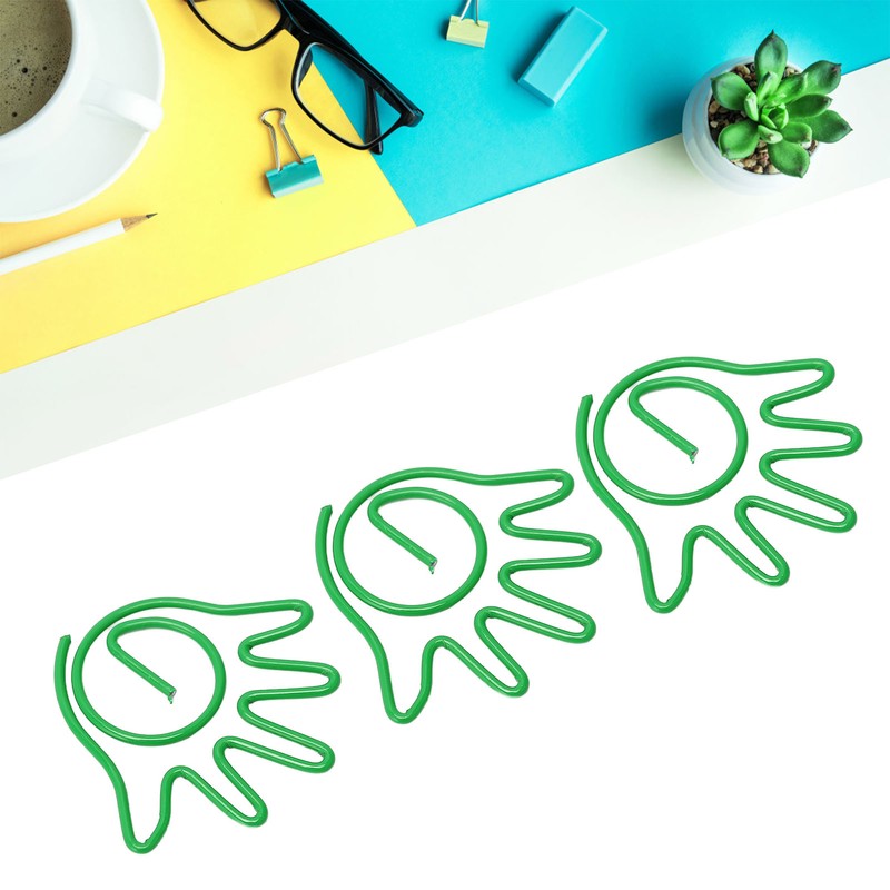 100pcs Paper Clips Innovative Cute Small Palm Shape Reusable Mini