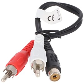 Audio Video Cable 0.2 m 1 x RCA Female to 2 x RCA Male