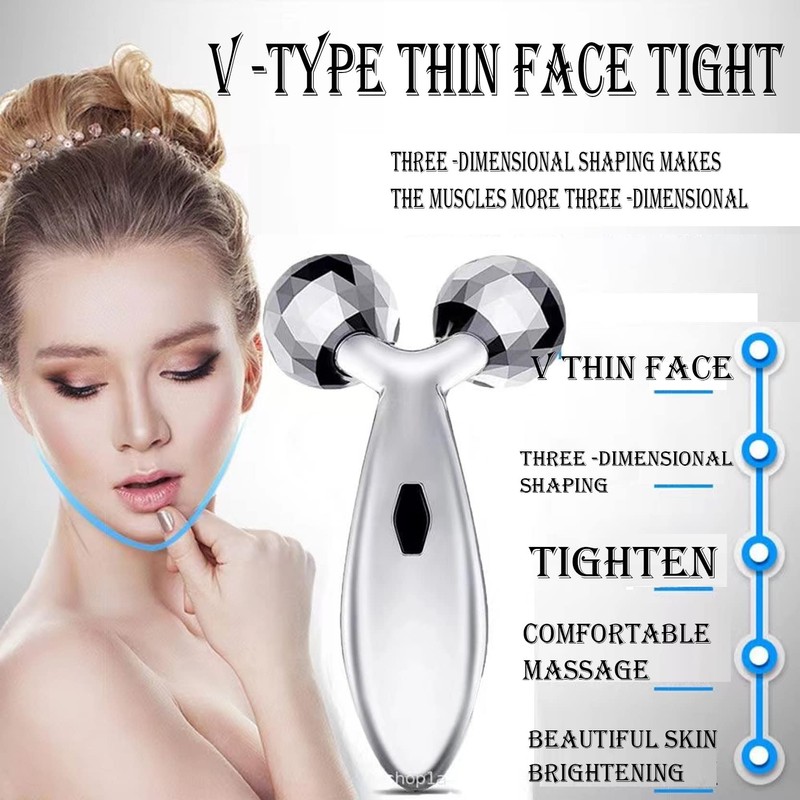 3D Face Roller Massager, Facial Care Massager, V-Shape Facial Massager