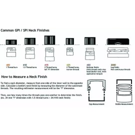 Magnakoys 15-425 Foil Threaded Black Screw Closure Caps for 2 & 3 dram Vials - 6 pcs.