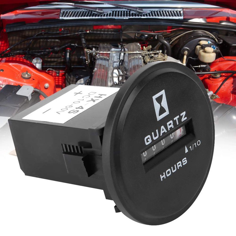 Hour Meter，0~99999.9 Hours Industrial Hour Meter，DC10~60V AC100~ Hour Meter Gauge，Waterproof