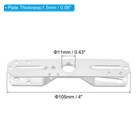 PATIKIL 4" Light Crossbar, 2 Set Steel Cross-Shaped Wall Mounting Bracket 360 Rotation Universal Lamp Fixture with Screws for Chandelier Light, Silver Tone