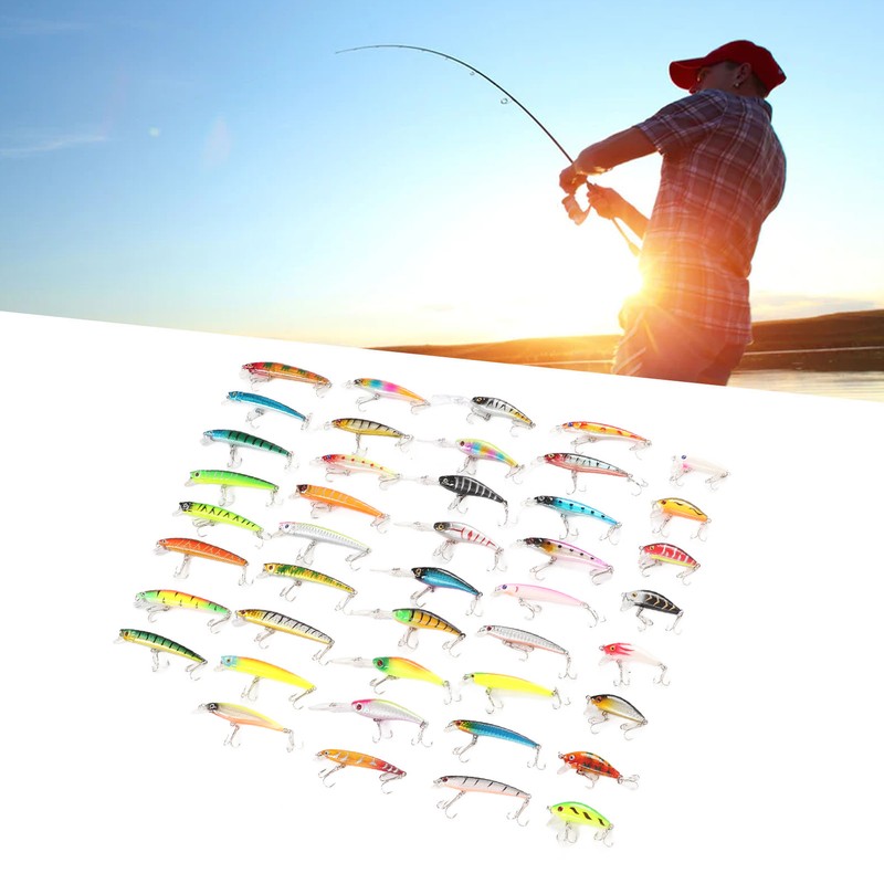 43Pcs Fishing Lure Kit Minnow Artificial Bait Universal Simulation Lure