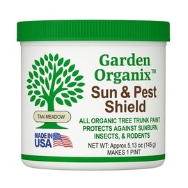 Garden Organix™ Sun & Pest Shield Tree Paint – Organic Tree Guard, Sunburn & Pest Deterrent, 1 Pint (Tan Meadow)