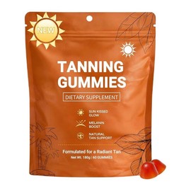 Tanning Gummies Fast Sun-free Astaxanthin Beta-carotene Lycopene C & E Provides skin radiance and moisture for a natural glow Sugar-free 60 counts, 1 piece, 60 tablets / 태닝 구미 패스트 무태양 아스타잔틴 베타카로틴 라이코펜 C & E 피부 광채 및 수분 공급으로 자연스러운 광채 무설탕 60 카운트, 1개, 60정