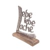 formano Lettering Lache Liebe Lebe Aluminium / Mango Wood Decorative