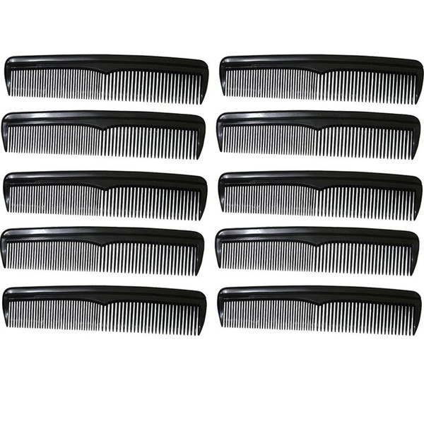 COM-FOUR® 10 x Hair Comb, Fine and Coarse Toothed Hairdressing