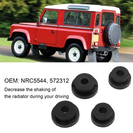 4PCS Radiator Tank Mounting Pad Eyelet 572312 Rubber for Defender 200Tdi 300Tdi 1990‑1998 Stable Mounting Ideal for 90/110/127 Models,Radiators and Accessories