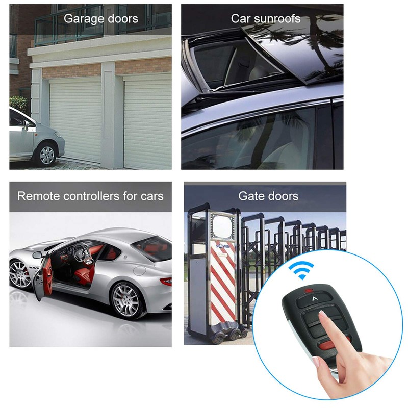 433Mhz Remote Control for Electric Gate Garage Door Universal Cloning