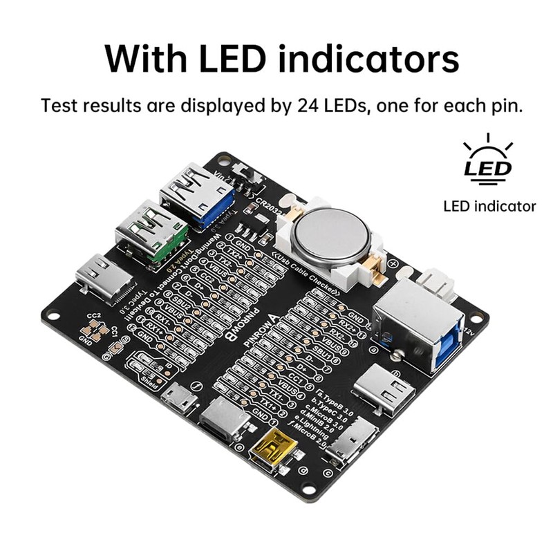 Simple USB Line Tester for Testing Connection Status Equipped with