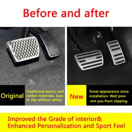 GZJUNFUGJ Anti-Slip Brake Gas Accelerator Foot Pedal Cover Cap Compatible with Honda Accord Civic 10th/11th CR-V Odyssey Insight Accessories 2018-2025 Aluminum Mat Pad No Drill