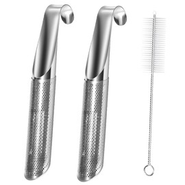 SJBAUTYO 304 Stainless Steel Tea Strainer for Loose Tea, Portable Tea Strainer, Stainless Steel Tea Infuser, 2 Pieces Fine Mesh Tea Strainer Loose Tea Reusable