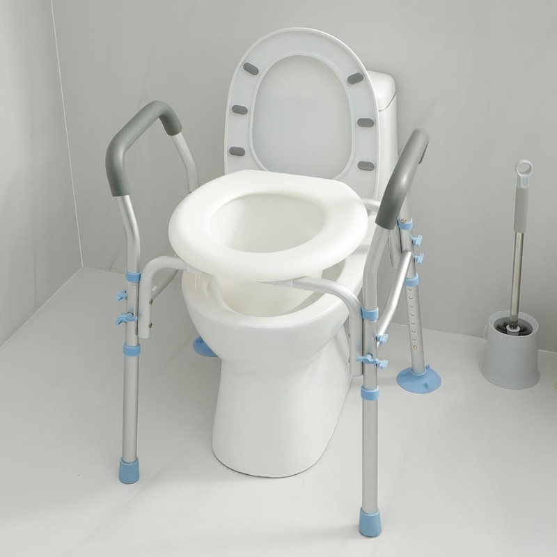 OasisSpace Stand Alone Raised Toilet Seat 400lbs - Medical Raised
