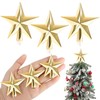 FOIMAS Mini Christmas Tree Topper Star,6pcs Christmas Tree Topper Star