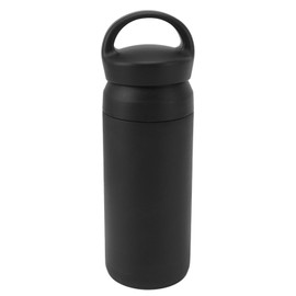 350ml Stainless Steel Water Bottle Solid Color Simple Portable Insulated Drinking Bottle for Travel Black