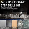 Matework M35 Cobalt Step Drill Bit Set, Four Spiral Flute