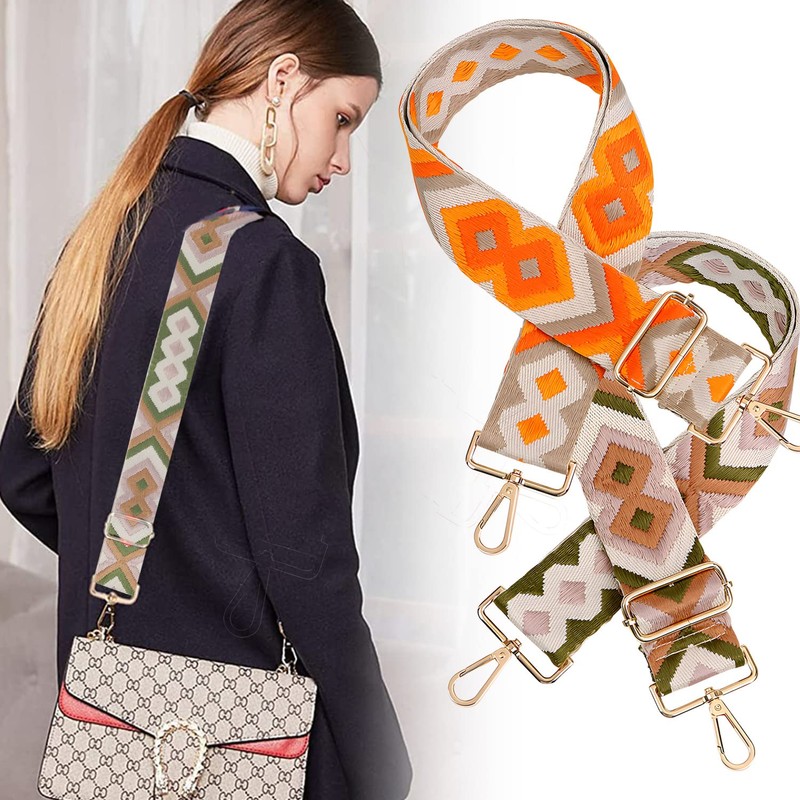 Wide Bag Strap, Adjustable Shoulder Strap, 5 cm Wide, Boho