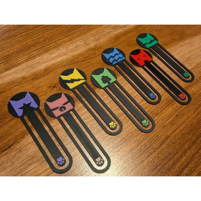 Original Warrior Cat Bookmarks Clan-Inspired - Warriors - 3D Printed