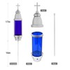 OURMEMO Memorial Light,Blue Cemetery Light with Silver Dome, Grave Markers