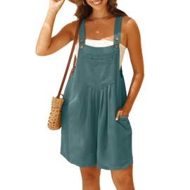GRECERELLE Jumpsuits For Women Summer Short Overalls Casual Adjustable Loose Women's Rompers with Pockets 2025