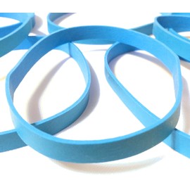 Blue Heavy-Duty Rubber Bands - 10 Non-Latex Premium Rubberbands # 64 (3 1/2 X 1/4 Inch) | Easy ID Soft Stretch ~ for Office Home RC Camp Fish + Great for Any Indoor or Outdoor Use - Large Lg Pk Pack