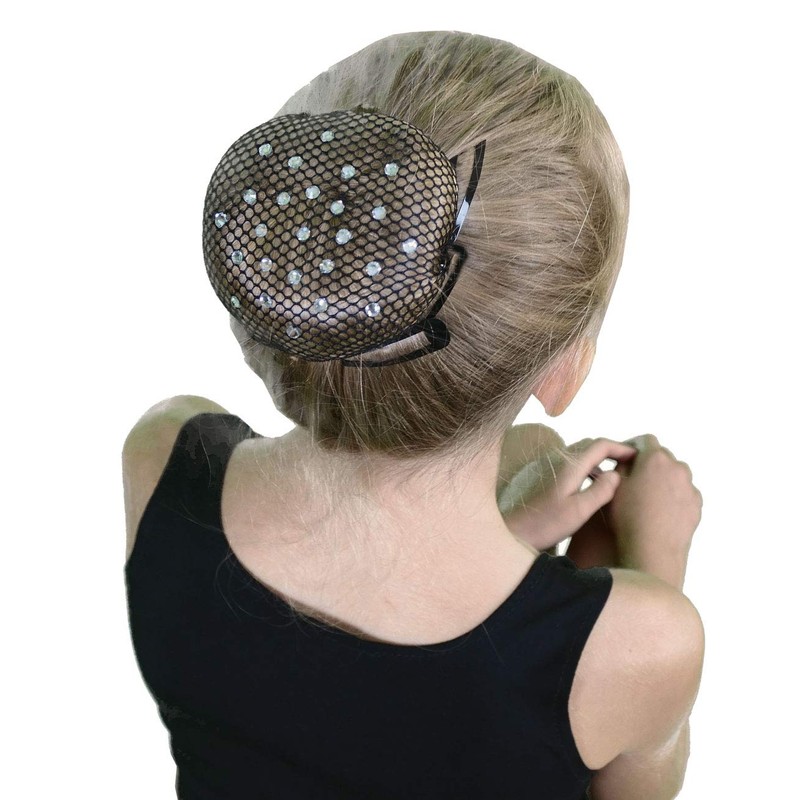 Bun Hair Net (Crystal) (White) | Gymnastics | Rhythmic Gymnastics