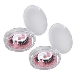 Pestañas Postizas, 2 Pares De Pestañas Autoadhesivas Reutilizables Para Mujer, Pestañas Postizas De Aspecto Impermeables, Para Citas                  